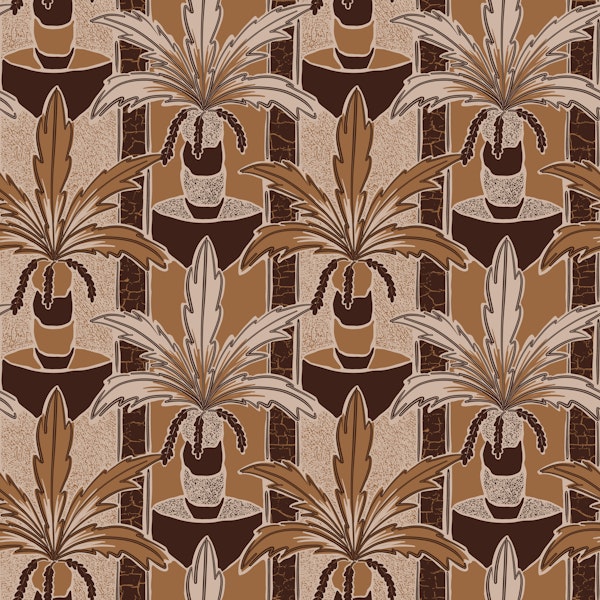 Earthtone palm tree stripes