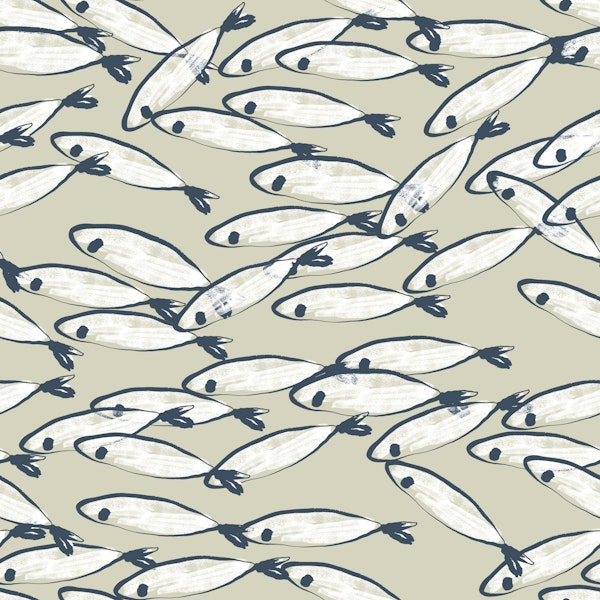 Blue white Aqua Life fish Movement