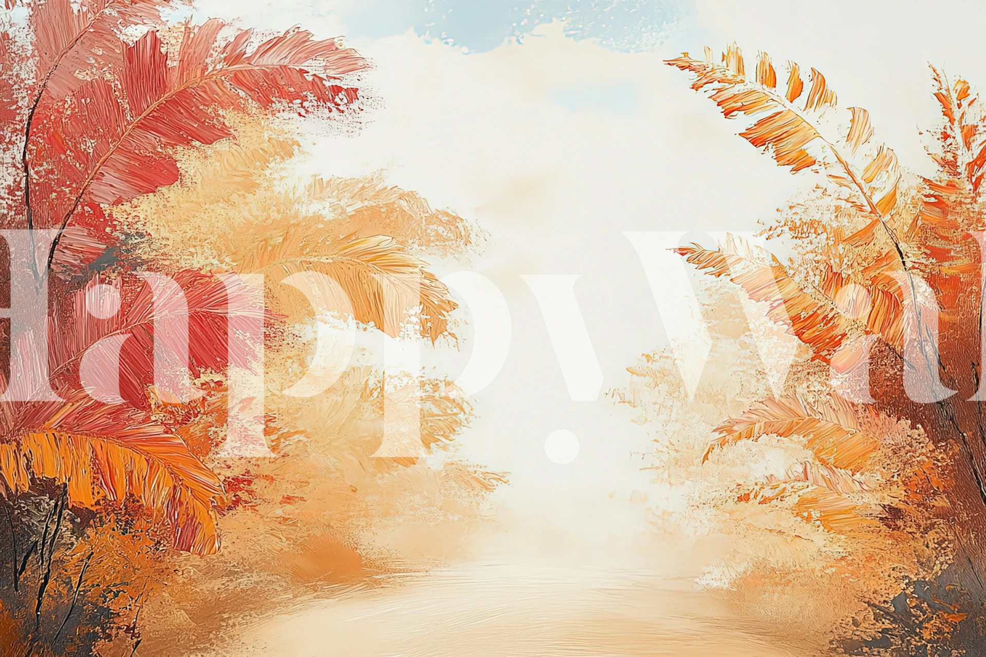 The Golden Way wallpaper in a room setting