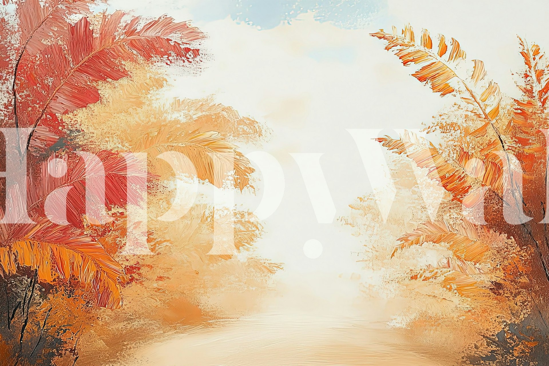 The Golden Way wallpaper in a room setting