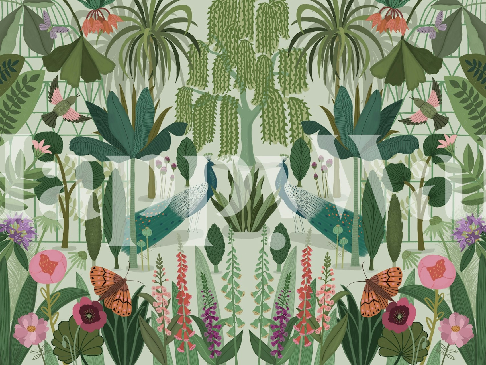 Parc Parisian wallpaper design in a room