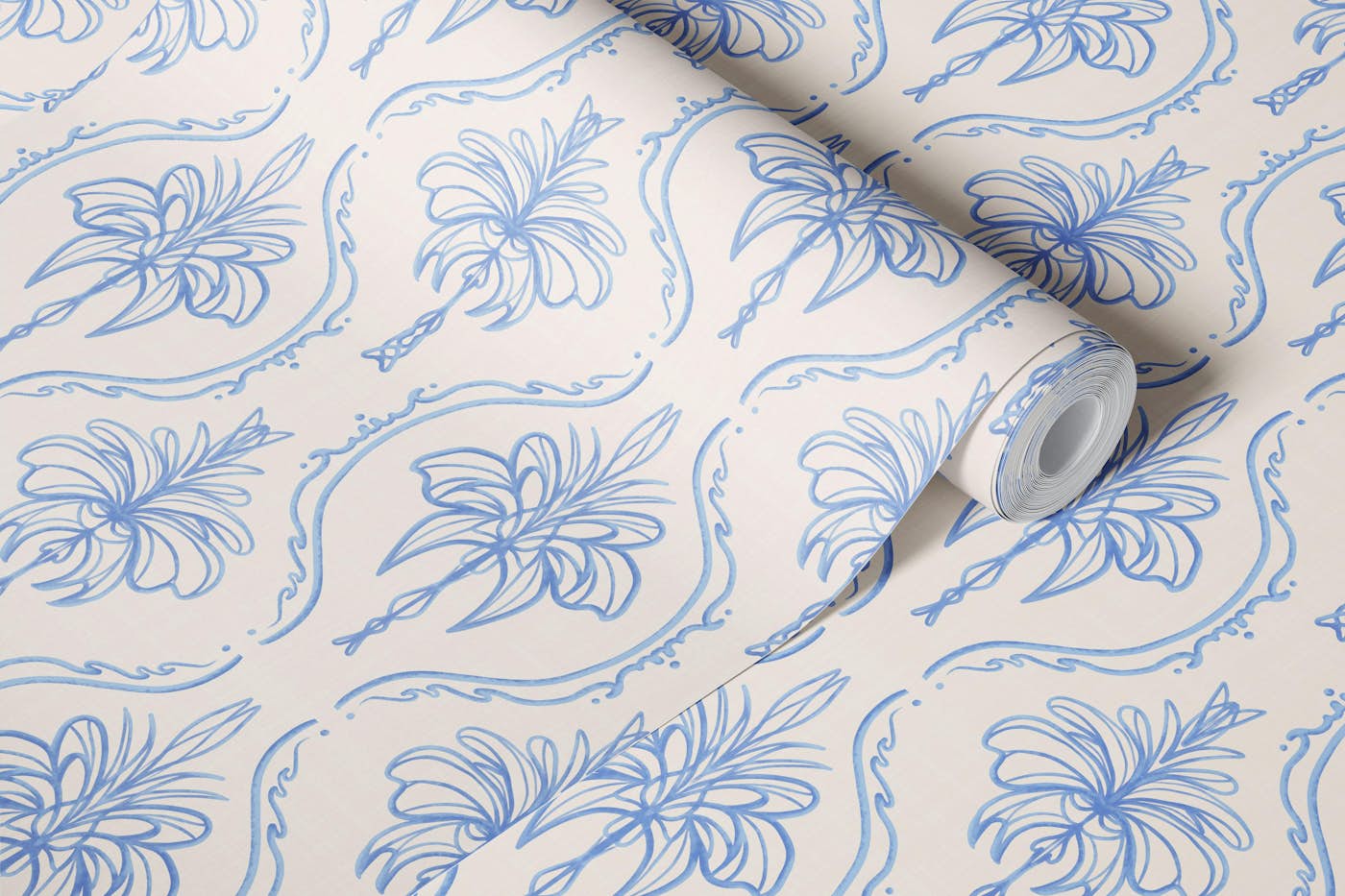 Revival Damask French wallpaper roll