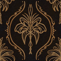 Golden Brocade Damask Dark Chocolate tapete