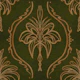 Golden Brocade Damask Olive Green