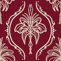 Revival Damask Bold Cherry tapete