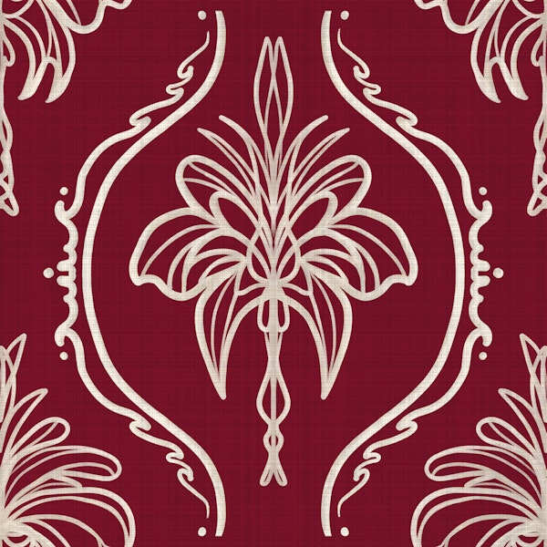 Revival Damask Bold Cherry