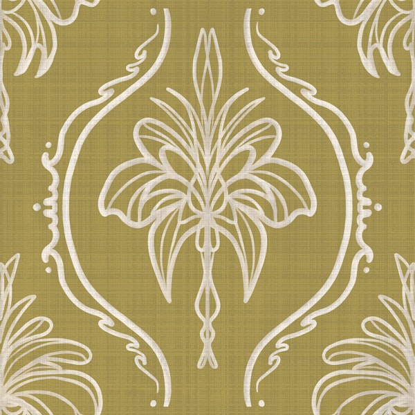 Revival Damask Greeny Moss