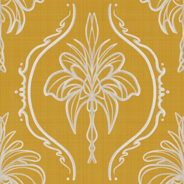 Revival Damask Vivid Mustard