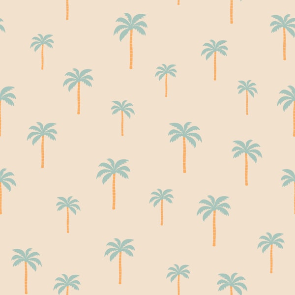 Palmtrees aqua on sand
