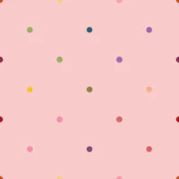 Rainbow Polka Dots on Pastel Pink tapeet