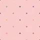 Rainbow Polka Dots on Pastel Pink