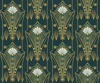 Luxurious Art Deco Green Gold L carta da parati