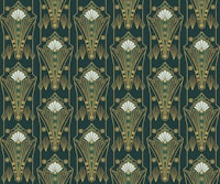 Luxurious Art Deco Green Gold carta da parati