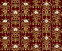Luxurious Art Deco Deep Red Gold carta da parati