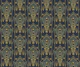 Luxurious Art Deco Naval Blue Gold