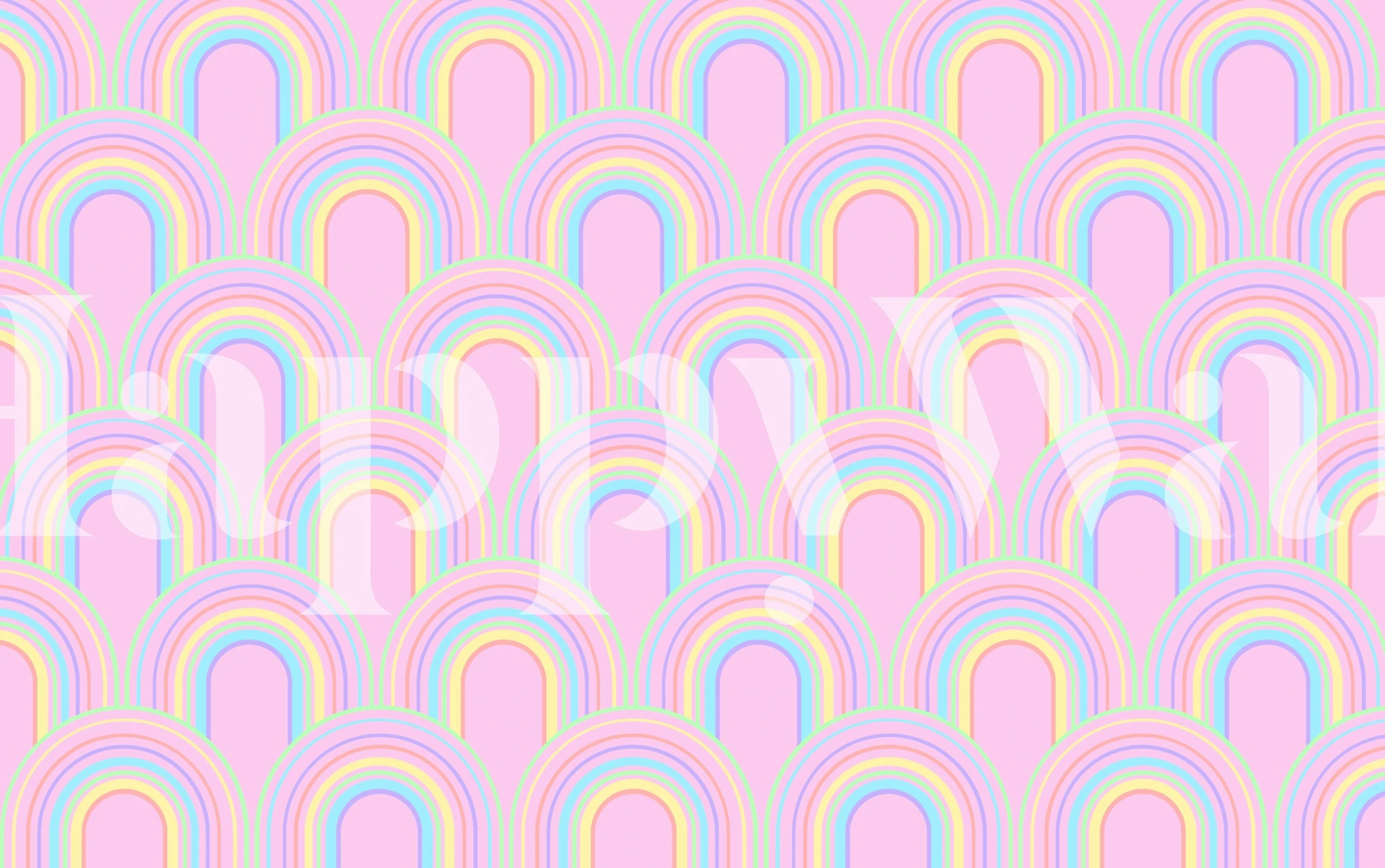 Unicorn Rainbow Arch Minimal 2a tapeta u sobi