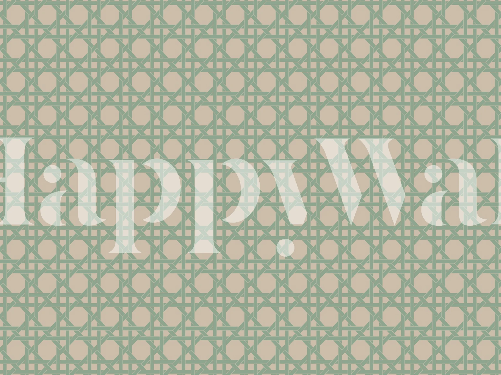 Retro geometric mint wallpaper in a modern setting