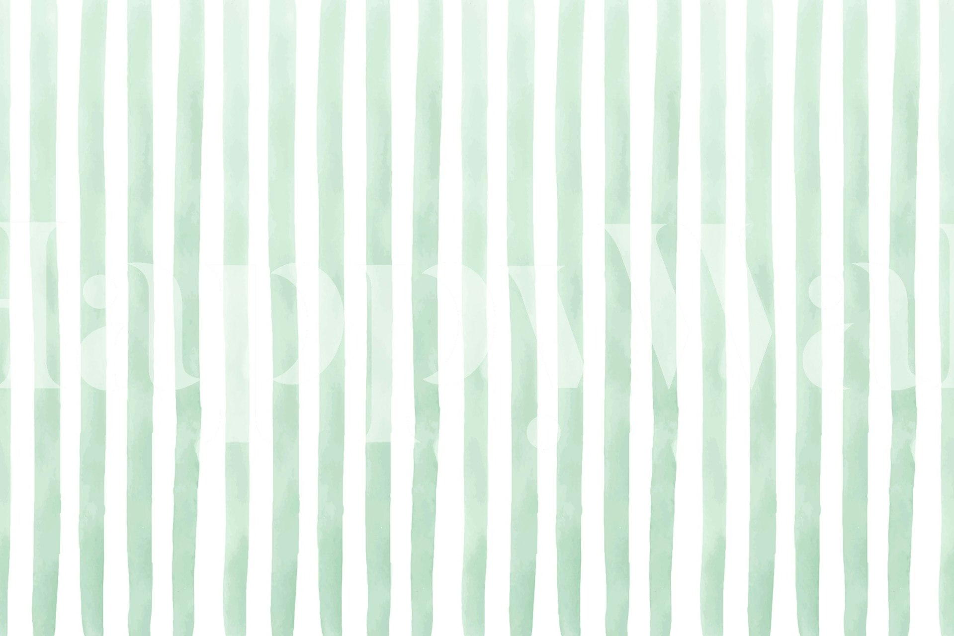 Tapeta Green watercolor stripes v pokoji