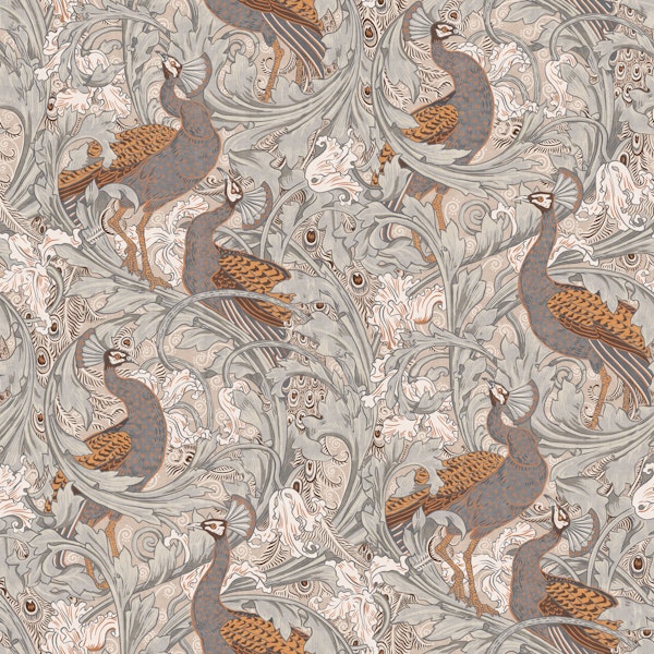 Peacock Garden in saffron greige