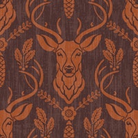 Cabincore Forest Deer - Rustic Brown tapete