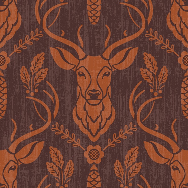 Cabincore Forest Deer - Rustic Brown