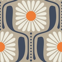 Timeless Daisy Art in Beige - S wallpaper