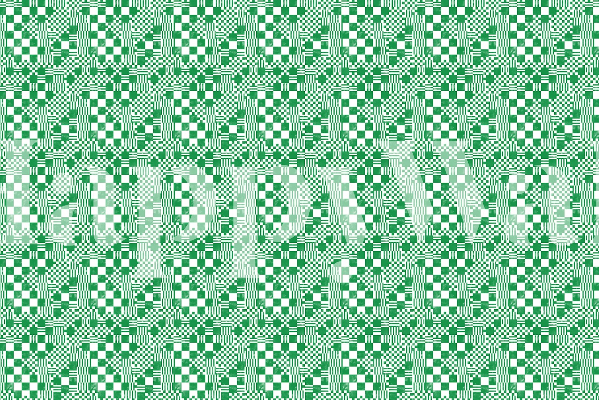 Papel de parede Timeless Emerald Squares em um quarto