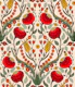 Red Floral Garden – Folk - Iznik