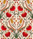 Red Floral Garden – Folk - Iznik