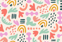 Retro Organic Shapes tapeta