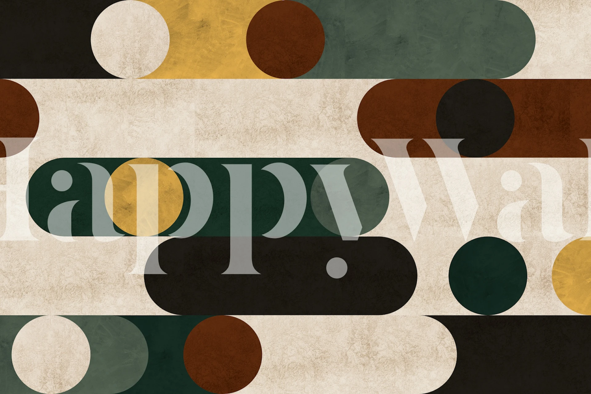 Design de papier peint Bold Circles and Lines