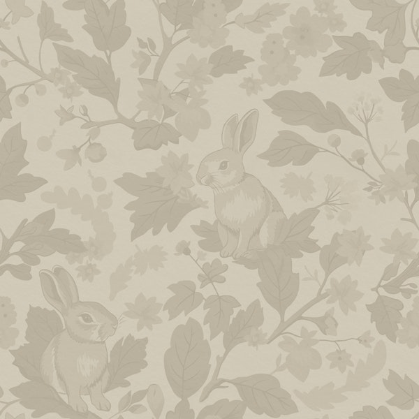 Woodland Garden – Solid Vintage Beige