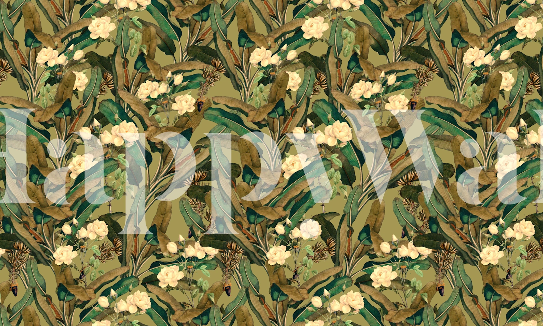 Tropical Jungle II wallpaper in a room