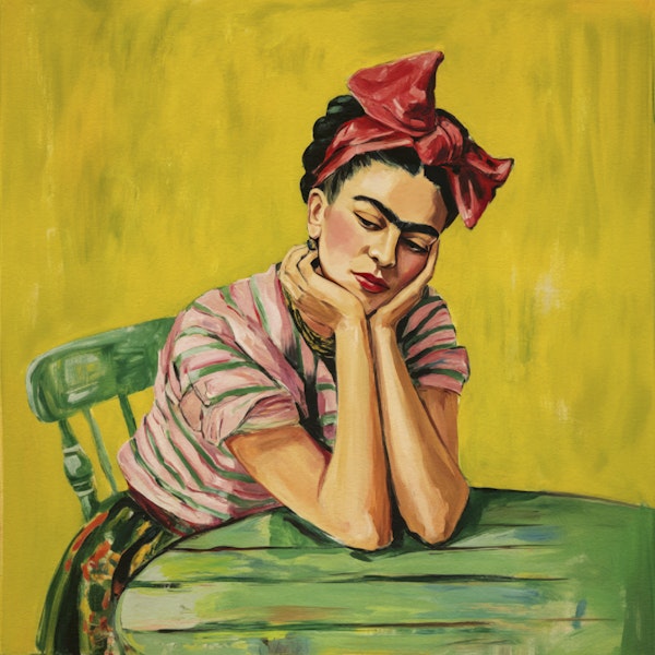 Famous Mexican Diva At Green Table