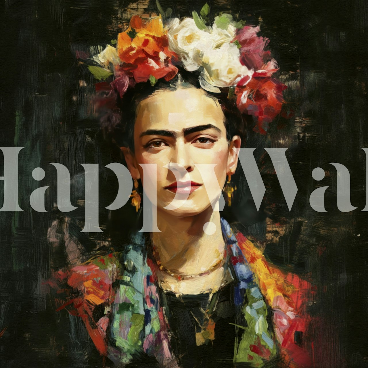 Artistic Floral Mexican Diva Beauty Tapetdesign