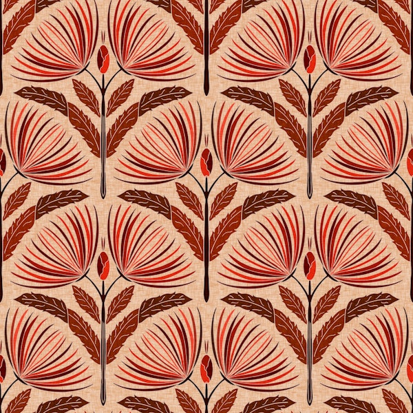 Art Deco Spider Mums - Rum Spice S