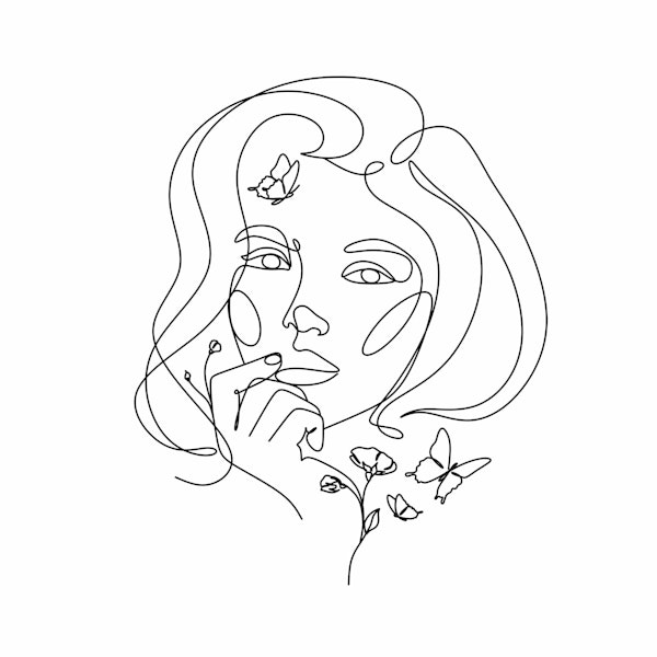 Floral Face Art Design