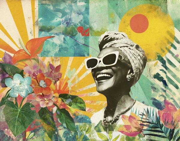 Radiant Retro Vibes Black Diva