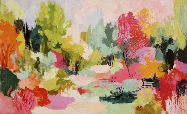 Dynamic Colorful Woodland Scene