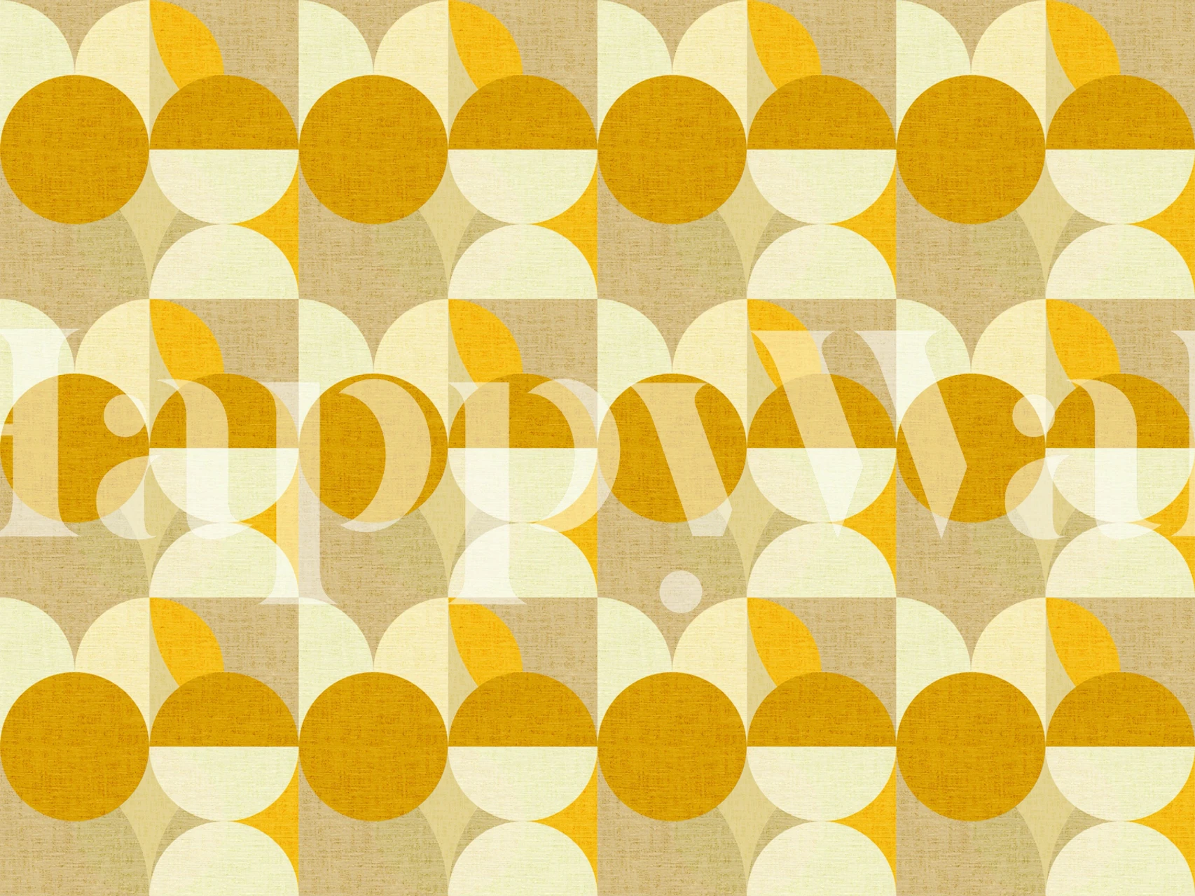 Tapeta Mid-Century Modern Circles v místnosti