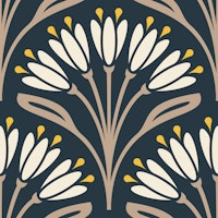Art Nouveau Floral Touch in Beige - L wallpaper