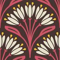 Art Nouveau Floral Touch in Magenta - L wallpaper