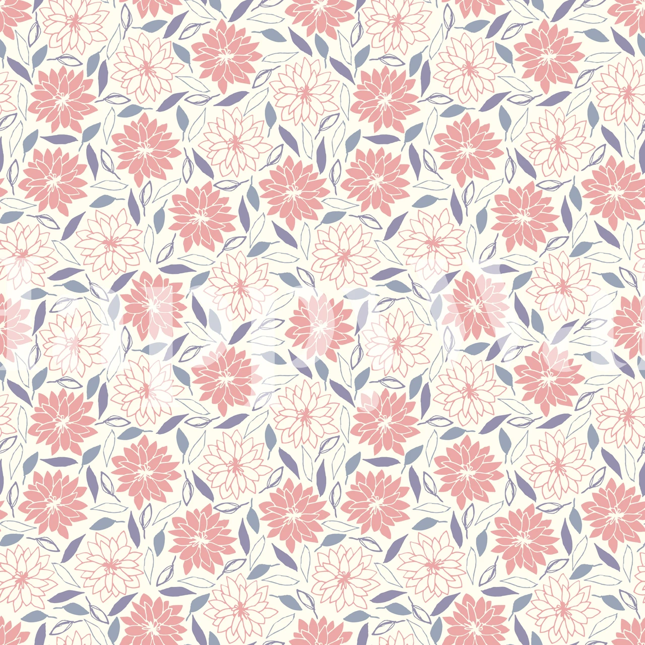 Room featuring Simple Peonies wallpaper design