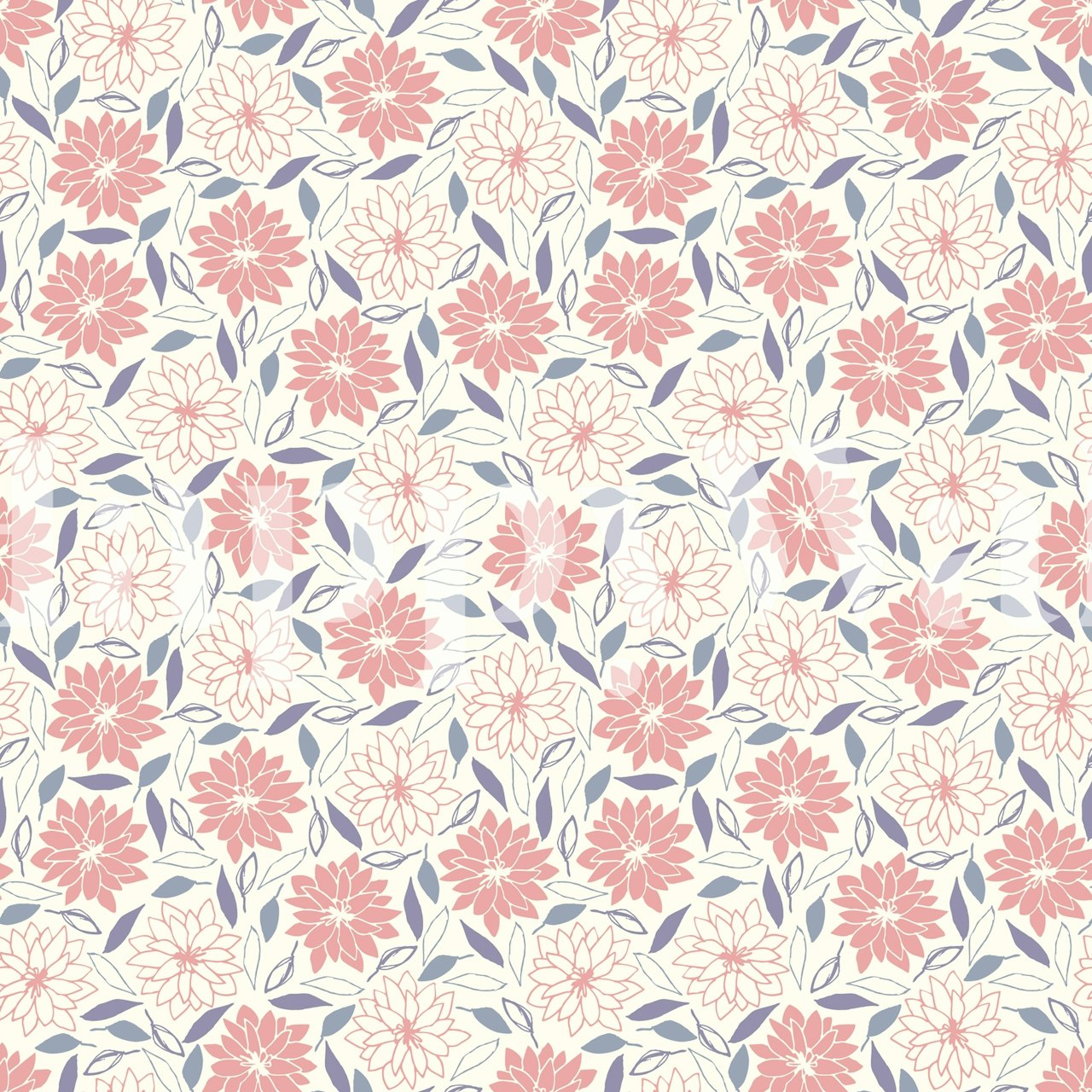 Room featuring Simple Peonies wallpaper design