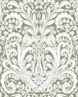 Tulip Damask on Sage Green tapete