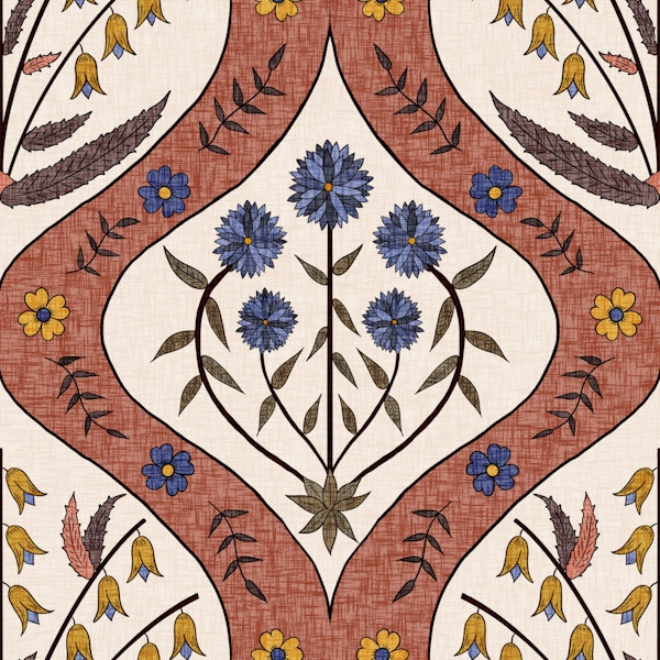 Arabesque - Terra Cotta - L
