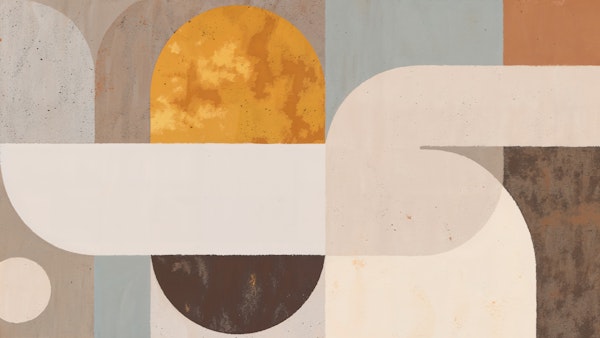 Mid Century Modern Arch Abstract