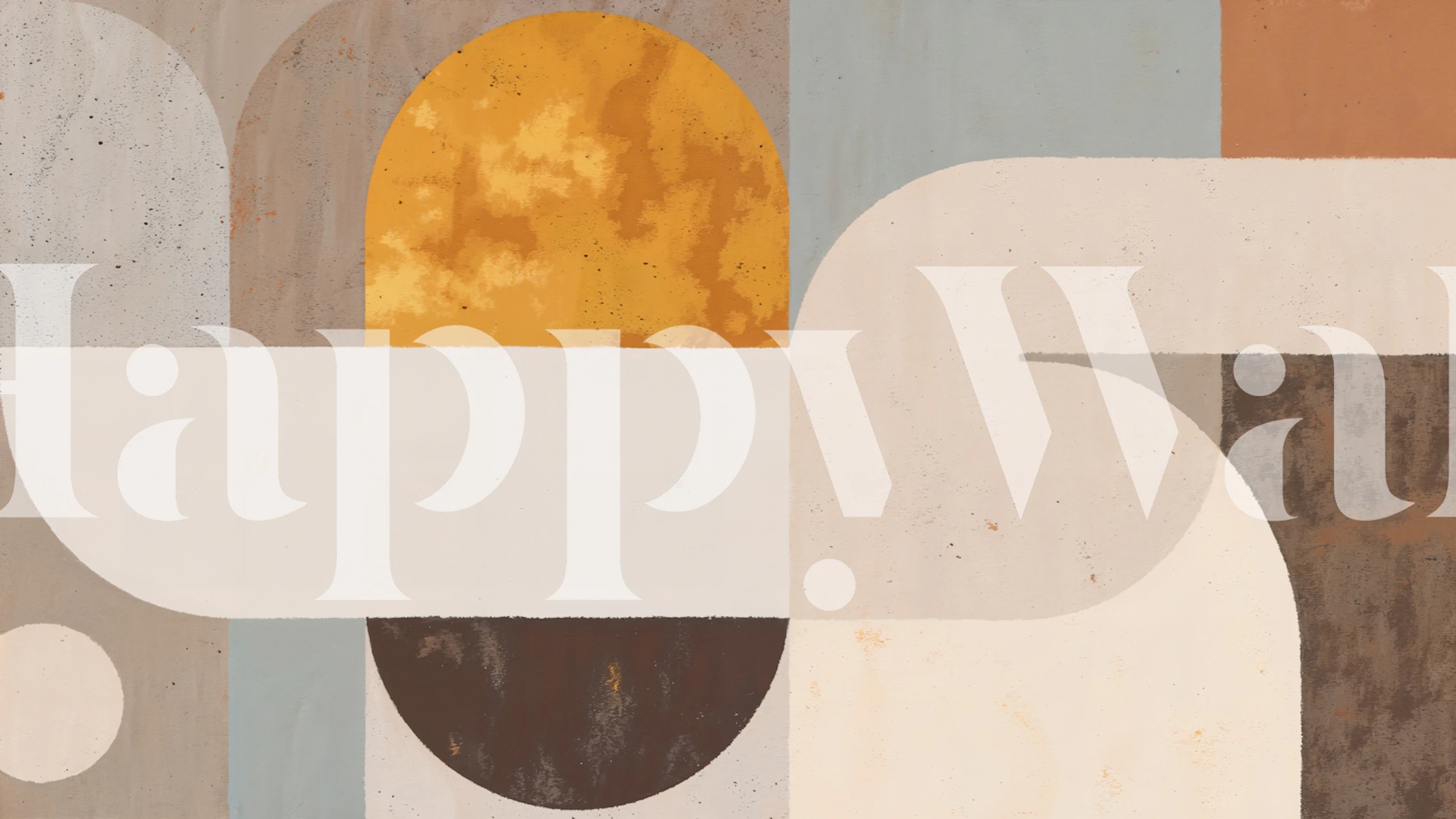 Tapeta Mid Century Modern Arch Abstract v místnosti