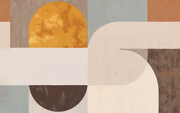 Mid Century Modern Arch Abstract