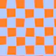 Playful tiles blue and orange